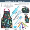 Anpro Complete Kids Cooking and Baking Set - 27 Pcs Includes Aprons for Boys, Chef Hat, Mitt & Utensil to Dress Up Chef Costume Career Role Play for 3-7 Years Boys view 4