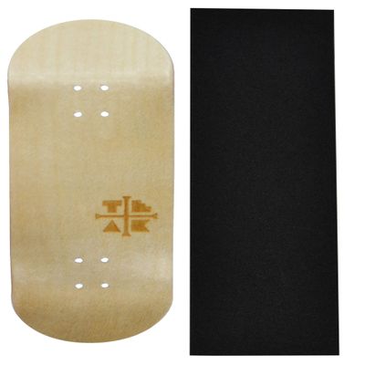 Teak Tuning Prolific Wooden Fingerboard Deck, The Classic - 34mm x 97mm - Handmade, Pro Shape & Size - Five Plies Wood Veneer - Includes Prolific Foam Tape