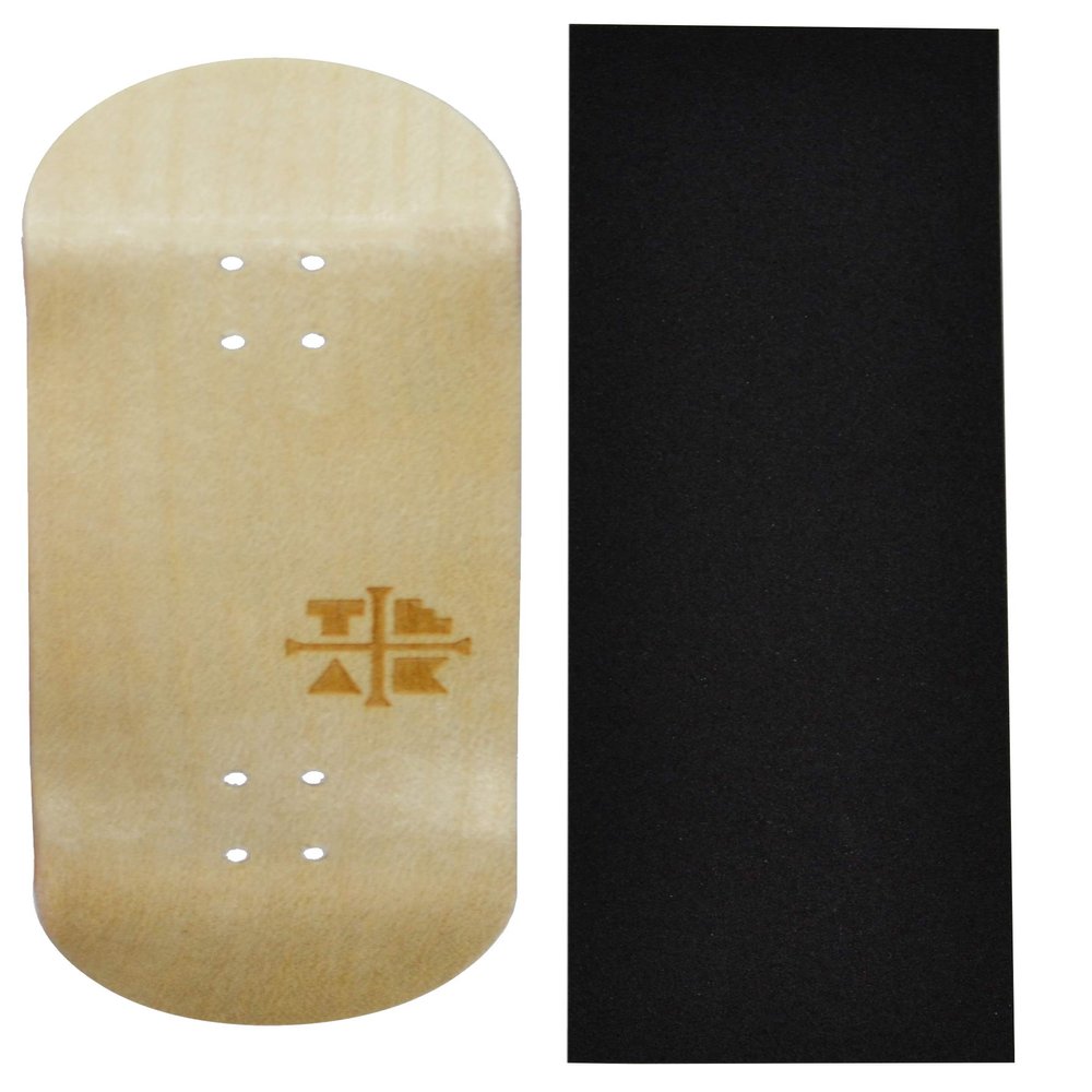 Teak Tuning Prolific Wooden Fingerboard Deck, The Classic - 34mm x 97mm - Handmade, Pro Shape & Size - Five Plies Wood Veneer - Includes Prolific Foam Tape