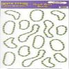 Club Pack of 12 Green and Yellow Mardi Gras Beads Peel 'N Place Festive Party Accessory Decorations view 1