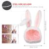 10AGIRL Cute Bunny hat Ears Fun Plush Hood Women Costume Winter hats super Warm Soft and Cozy (Rabbit (White) view 4