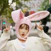 10AGIRL Cute Bunny hat Ears Fun Plush Hood Women Costume Winter hats super Warm Soft and Cozy (Rabbit (Pink) view 2
