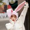 10AGIRL Cute Bunny hat Ears Fun Plush Hood Women Costume Winter hats super Warm Soft and Cozy (Rabbit (Pink) view 3