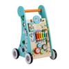 Teamson Kids Preschool Play Lab Wooden Baby Walker and Activity Station, Natural/Blue view 2