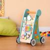 Teamson Kids Preschool Play Lab Wooden Baby Walker and Activity Station, Natural/Blue view 4