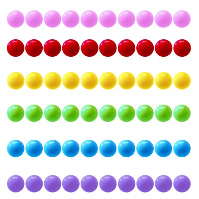 Hotusi 60 Pcs Chinese Checkers Marbles Balls in 6 Colors,14mm Game Replacement Balls for Marble Run, Marbles Game Home Decoration