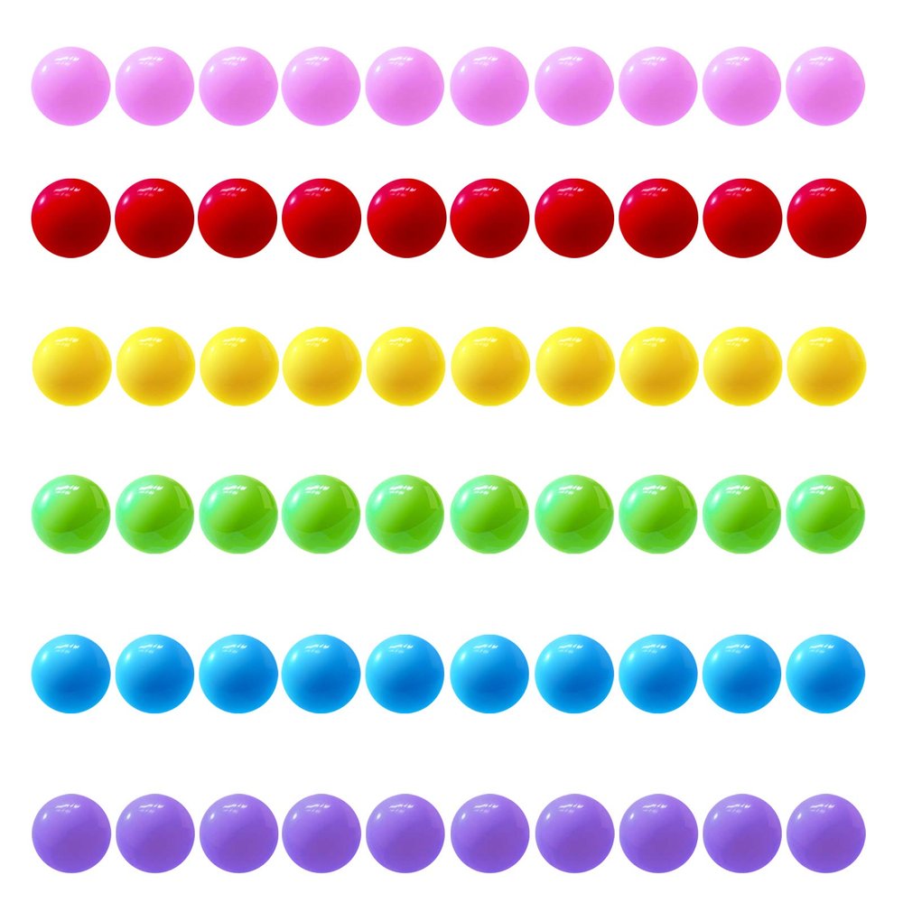 Hotusi 60 Pcs Chinese Checkers Marbles Balls in 6 Colors,14mm Game Replacement Balls for Marble Run, Marbles Game Home Decoration