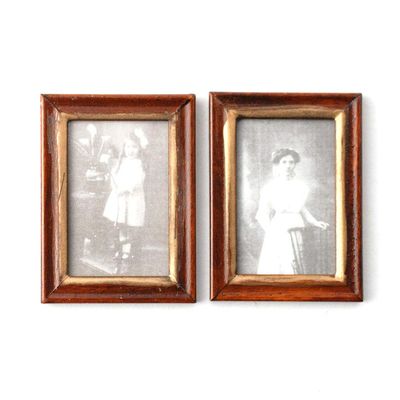 Melody Jane Dollhouse 2 Victorian Pictures Paintings in Wooden Frames Miniature Accessory