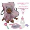 Baby Doll Carrier Car Seat, Baby Doll Accessories Set Includes Doll Bottles, 12 Inch Soft Baby Doll & Toys view 3