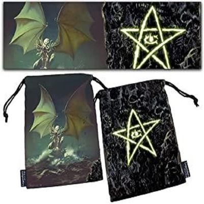 Legendary Dice Bags: Cthulhu The Destroyer XL Designed by Odysseus Stamoglou from Drawlab Entertainment  Game Accessories  Microfiber Dice Bag  TTRPG RPG