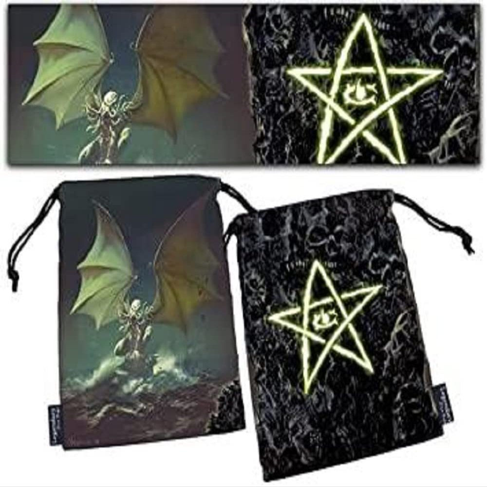 Legendary Dice Bags: Cthulhu The Destroyer XL Designed by Odysseus Stamoglou from Drawlab Entertainment  Game Accessories  Microfiber Dice Bag  TTRPG RPG