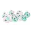 Set of 7 Dice: Glow-in-The-Dark Frosted Glowworm view 1