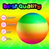 PlayBolt Rainbow Playground Balls - 8.5 Inch (Pack of 4) Rubber Bouncy Colorful Inflatable Balls for Kids and Adults, Indoor & Outdoor Games, Kickball, Dodgeball, Four Square, Dodge, Recess, Handball view 3