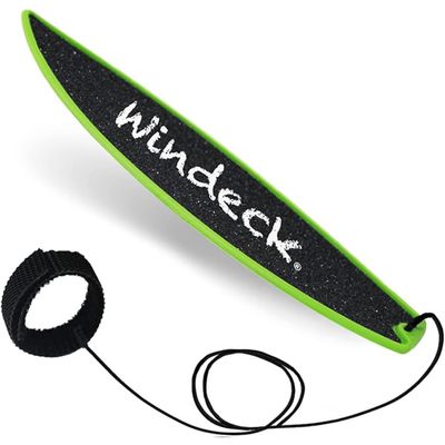 Windeck Finger Surfboard Mean Green Mini Hand Surf Toy for Car Window Air Tricks | Includes Grip Tape & Leash | Fun Finger Board for Skaters, Surfers & Kids | Pocket-Size Travel Gift for Active Play