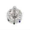 Large Spinning Top made of 925 Sterling Silver Hanukkah Dreidel Multicolored Crystal Beads Cut Out design Hanukkah Judaica gift view 1