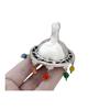 Sterling Silver Colorful Spinning Top Hanukkah Dreidel Multicolored Crystal Beads Jewish gift view 2
