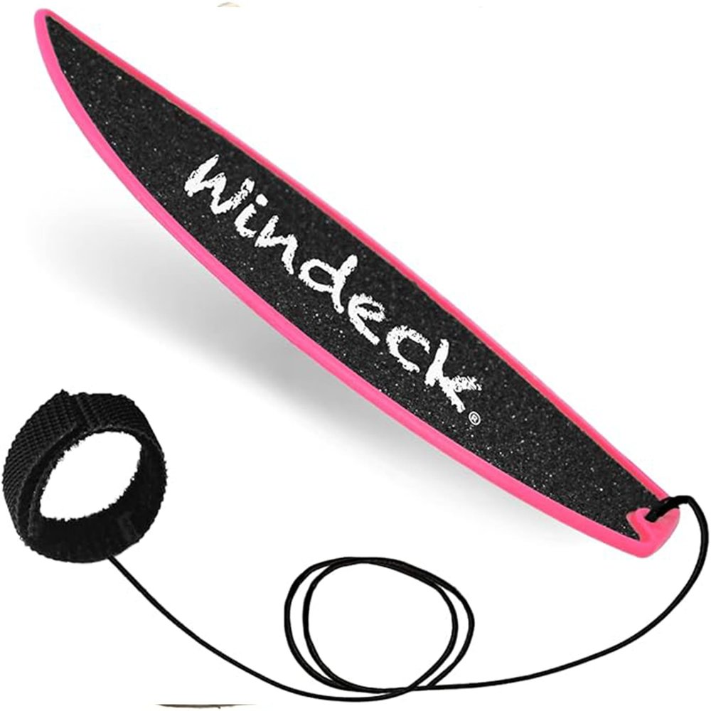 Windeck Finger Surfboard Pink Panther Mini Finger Board Toy for Kids & Skaters | Air Surf Car Window Toy with Grip Tape & Leash | Hand Surfboard Gift for Girls, Surfers & Travel Entertainment