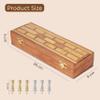 Ajuny Wooden Cribbage Board Game Set  Metal Pegs & Playing Cards, Strategy Card Game Cribbage - Travel Portable Fun for Adults & Kids, Ideal for Family Game Nights & Gifts view 2