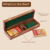 Ajuny Wooden Cribbage Board Game Set  Metal Pegs & Playing Cards, Strategy Card Game Cribbage - Travel Portable Fun for Adults & Kids, Ideal for Family Game Nights & Gifts view 3