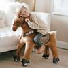 WondeRides Ride on Horse Pony Cycle Riding Horse Toy Size 4 for Age 4-9 M445, 36 Inch Height Riding Pony Ride Plush Giddy up Rocking Mechanical Walking Animal with Wheels No Battery for Child Kids view 1