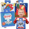 Curious Columbus Quiet Book  Away We Go Busy Book for Kids, Montessori Airplane Travel Toy for Preschool and Early Learning view 1
