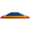 Dinhon 11 PCS Wooden Rainbow Board Oversized Stacking Game Jigsaw Puzzle Building Blocks Children's Baby Toddler Toys 3 Years Old Boys and Girls Toy Gifts view 2