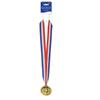 Party Central Club Pack of 12 Red and Blue Ribbon with Gold Medal Necklaces 30" view 2