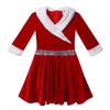 Agoky Infant Baby Girls Christmas Mrs Santa Claus Dress Xmas Costumes Fancy Tutu Party Dresses Red Velvet Dress 8 view 3