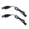 Create idea 2X USB Charger Cable RC LiPo Battery Power Supply Charging Cord Wire Compatible with Syma X5C X5SC X5SW H107C Quadcopter Drone view 1