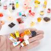 50 Pcs Miniature Food Drink Bottles Soda Pop Cans Pretend Play Kitchen Game Party Accessories Toys Hamburg Cake Ice Cream for 1/12 Doll House (25Food+25Drink) view 4