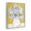 Stupell Industries 'Peony Sketch Bouquet Contrasted Distressed Yellow', Framed Giclee Art, Gray, 11 x 14 Inches, Easy to Hang and Sturdy, Made in USA, by Annie Warren view 2