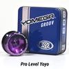 Yomega Groov  Pro Level Aluminum yoyo for Advance Players  Round Shaped, C Size Ball Bearing with Adjustable Responsive/Nonresponsive Play + 3 Month Warranty (Black and Purple) view 2