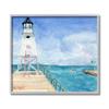 Stupell Industries Boardwalk Leading to Lighthouse Seaside Landscape view 1