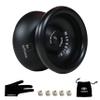 Yomega Maverick - Professional Aluminum Metal Yoyo for Kids and Beginners with C Size Ball Bearing for Advanced yo yo Tricks and Responsive Return + Extra 2 Strings & 3 Month Warranty (Black) view 1
