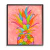 Stupell Industries Vibrant Pineapple Fruit Fun Pink Blue Yellow view 1