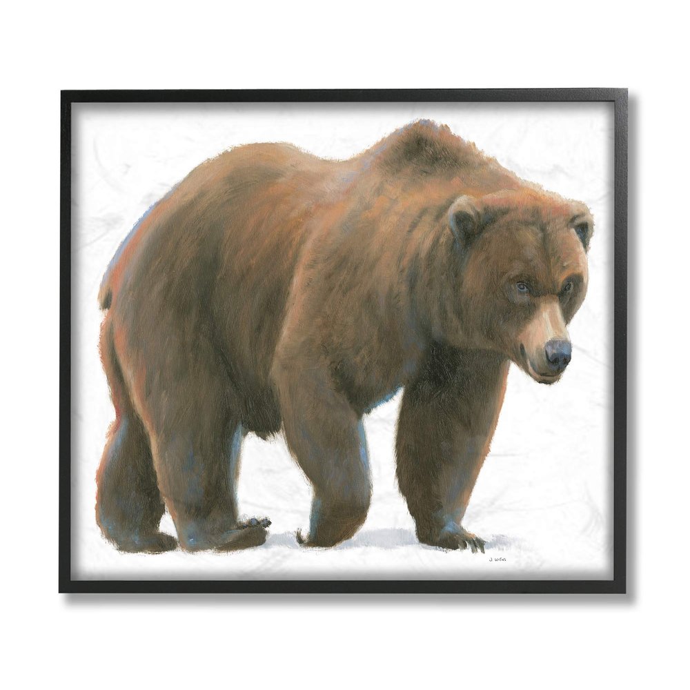 Stupell Industries Wild Northern Bear Minimal Forest Animal