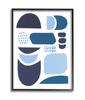 Collage of Blue Abstract Shapes Tonal Pattern view 1