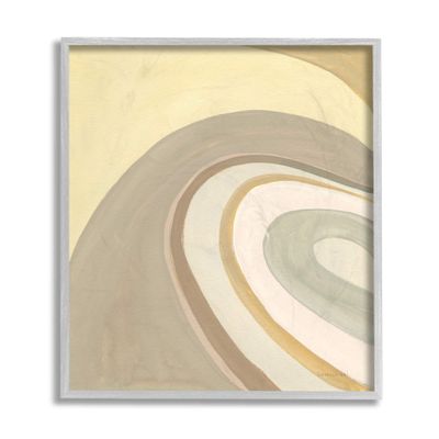 Stupell Industries Organic Grooved Abstraction Neutral Brown Yellow