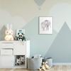 Floral Crown Baby Elephant Soft Pink Grey Illustration view 2