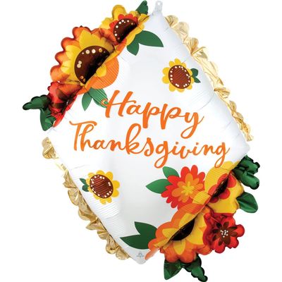 Anagram Satin Thanksgiving Ruffle Diamond Super Shape