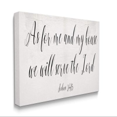 Stupell Industries We Will Serve The Lord Quote Minimal Cursive Typography