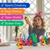 Clixo Itsy Magnetic Toy for Kids - Flexible, Durable, Imagination-Boosting Magnet Building Toy. Educational Multi-Sensory STEM Experience. Great as a Travel Game. Ages 4-99. 18 Piece Pack view 4