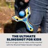 Mighty Fun! - Mischief Maker Wooden Slingshot - Racing Series - Real Wood Slingshot for Kids, 4 Soft Foam Balls and Storage Bag - Ages 4+ (Blue) view 2