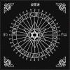 angwang Tarot Tablecloth,30x30cm Tarot Tablecloth Pendulum Magic Pentacle Runes Tarot Altar Table Cloth Divination Tarot Card Pad Black view 1