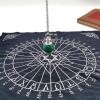 angwang Tarot Tablecloth,30x30cm Tarot Tablecloth Pendulum Magic Pentacle Runes Tarot Altar Table Cloth Divination Tarot Card Pad Black view 2