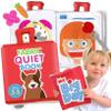 Curious Columbus Quiet Book  Large Fabric Montessori Activity Book with 10 Pages for Learning and Quiet Play, Airplane and Road Trip Travel Toy view 1