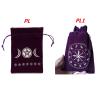 angwang Tarot Bag,Velvet Moon Phase Tarot Oracle Cards Storage Bag Runes Constellation Witch Divination Accessories Jewelry Dice Drawstring Package Three Moon Phase Purple view 3