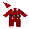 ACSUSS Infant Baby Boys Girls Christmas Outfit Long Sleeve Top with Hat Leather Waistband Jumpsuit Romper Red 9-12 Months view 3