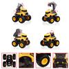 Construction Truck Toys, Push and Go Toy Trucks for Toddlers Kids Age 3-8, 4 Pack Friction Powered Car Toys Include Crane Mixer Excavator Dump Truck Best Christmas Birthday Gift for Boys Girls view 2