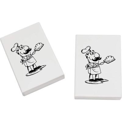Azeeda 2 x 45mm 'Bread Baker' Erasers/Rubbers (ER00025329)